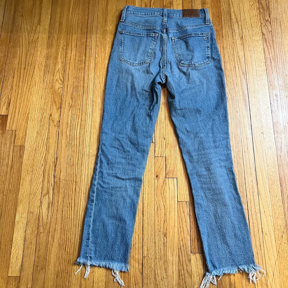 Madewell Jeans Womens 25 Perfect Vintage Blue Denim High Rise Fray Ankle - Picture 4 of 10